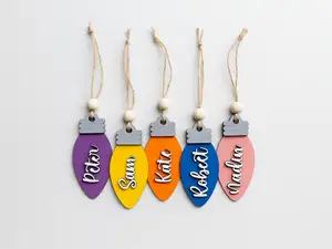 Customizable Christmas Bulb Ornament - Keychain