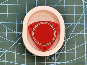 Rotary engine fidget keychain