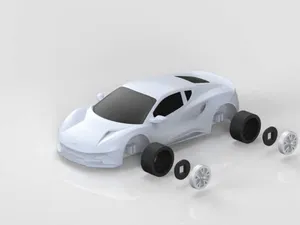【Lotus】路特斯 Emira(代号Type 131)跑车 涂装 素模 组装/轮胎可动