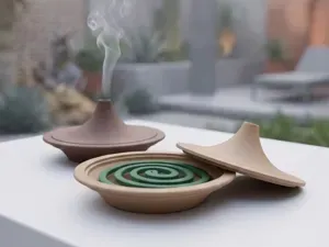 Volcano-Mosquito Coil Burner Integrated Ash Tray 
