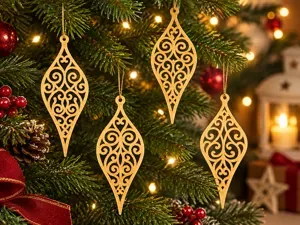 Elegant Filigree Christmas Ornaments
