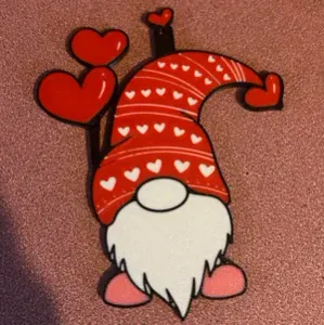 Valentines gnome keychain/ornament
