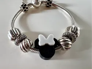 Minnie bracelet charm, Pandora style compatible