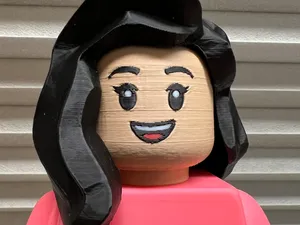Big Brick * Female Kid Face With Smile