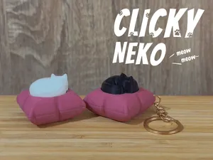 Clicky Neko – Sleeping Pillow Cat Fidget Toy