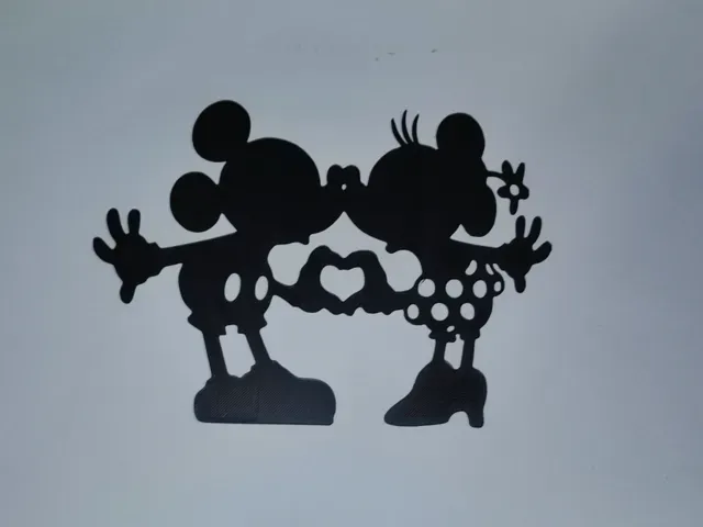 Lámina Decorativa Pared Mouse-amor en 2D