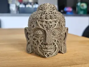 Geometrische Buddha Büste | Mandala Art Deko