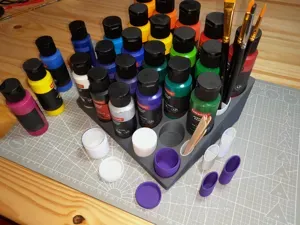 Paint Bottle Stand for Gridfinity 5x4