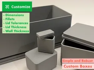 Simple Customizable Organizing Storage Boxes w Lid
