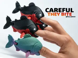 Modular Flexi PIRANHA  - Articulated Fish