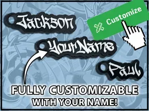 Street Graffiti Font Custom Keychain Generator