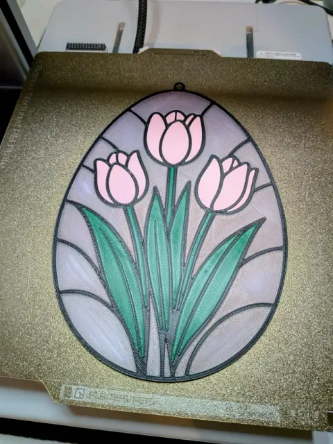 Frühlings-Tulpen "Glasbild" Ei (Sun Catcher) — Image 5 of 7