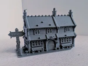 The Crooked Sign Inn - Medieval Fantasy POI 060