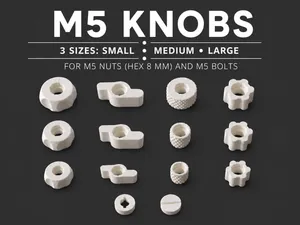 M5 Pomelli Esagono da 8mm – 4 Stili 3 Dimensioni