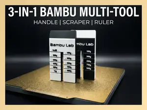 3-in-1 Filament Spool Gauge, Scraper & Handle