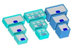 Gridfinity 2x (6U,9U &12U) Lidded Bins version 2.2