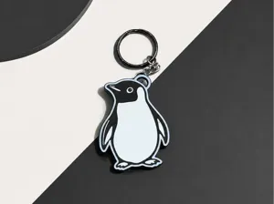 adorable penguin keychain