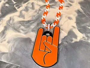 Texas Longhorns Horns Up Necklace/Chain Pendant
