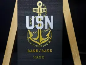 3D Printable USN Chief Wallet Card & Coin