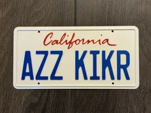 AZZ KIKR License Plate from the 1997 movie Con Air