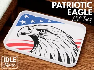 Patriotic Eagle Catchall EDC Tray Valet Organizer