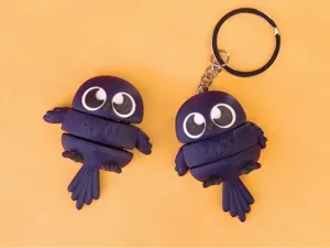 EGGO Crow - flexi articulated toy and keychain