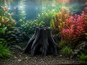Aquarium Driftwood with optional Plant Cup