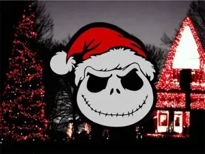 Skeleton Jack Santa - 2D Wallart