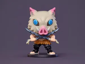 嘴平伊之助-鬼灭之刃动漫周边手办-Funko丰高POP涂色玩具