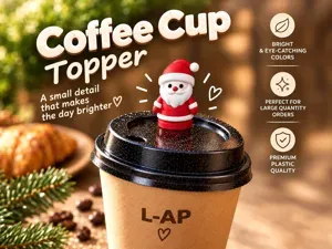 Santa Christmas Coffee Cup Lid Topper
