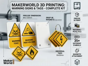Warning Sign Set – Magnetic Signs & Hanging Tags