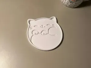 Happy Cat Shaped Mug / Cup Coaster