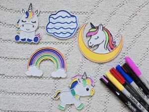 Moon Rainbow Cloud Unicorn Rainbow Coloring Set