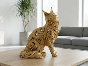 Escultura de Maine Coon