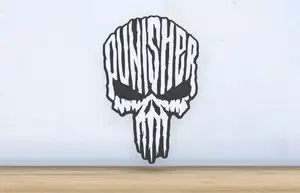 The Punisher - Layered - Word Wall Art