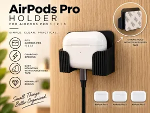 AirPods Pro 1/2/3 Wall Holder –Scandinavian Design