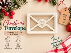 Christmas Envelope Cookie Cutter & Snowflake Stamp