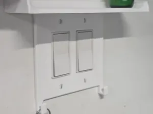 Dual Rocker Light Switch with Shelf & Key Hooks
