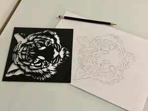 Stencil Tigre per disegno colori arredo design