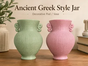 Ancient Greek Jar – Ribbed Decorative Vase