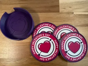 Valentine’s Day Coasters – Heart Design