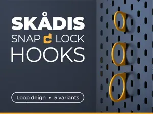IKEA Skadis Snap Lock Loop Hooks - multiple sizes!