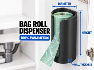 Parametric Under-Sink Bag Roll Dispenser
