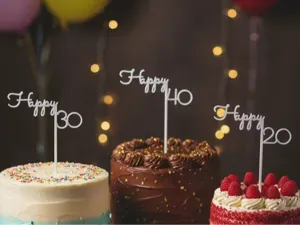 Happy Birthday diverse Age Topper Set