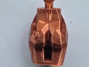Low-Poly Female Butt Pendant Keychain