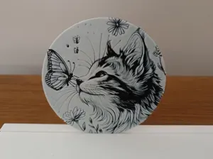 dessous de verre chaton et papillon