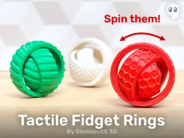 Tactile Fidget Rings (spinning fun toy)