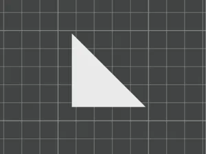 Right Triangle - 45 degrees Suport, Basic shape