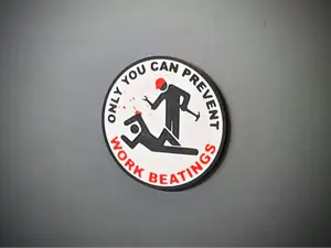 Only You Can Prevent Work Beatings  Toolbox Magnet
