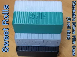 Sweet Rolls - Stackable 35mm Film Case (3-roll)